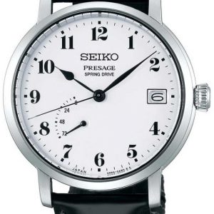 Seiko Herrklocka SNR037J1 Presage Vit/Läder Ø39.5 mm