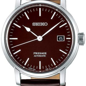 Seiko Herrklocka SPB115J1 Presage Brun/Läder Ø39.9 mm