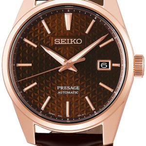 Seiko Herrklocka SPB170J1 Presage Brun/Läder Ø39.3 mm