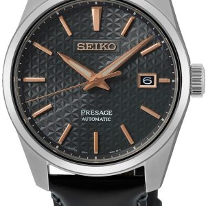 Seiko Herrklocka SPB231J1 Presage Svart/Läder Ø39.3 mm