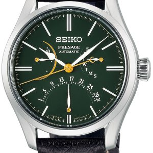 Seiko Herrklocka SPB295J1 Presage Grön/Läder Ø40.5 mm