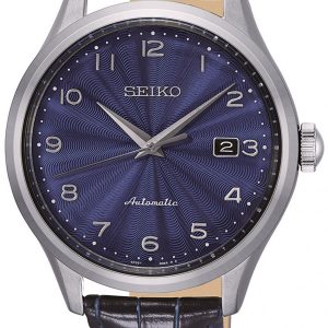 Seiko Herrklocka SRPC21K1 Dress Blå/Läder Ø42 mm