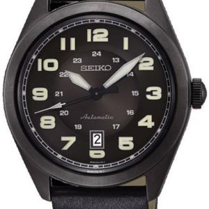 Seiko Herrklocka SRPC89K1 Svart/Läder Ø43 mm