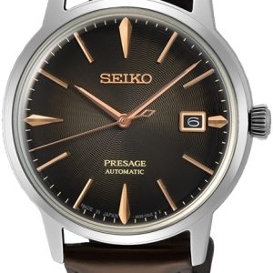 Seiko Herrklocka SRPJ17J1 Presage Brun/Läder Ø39.5 mm