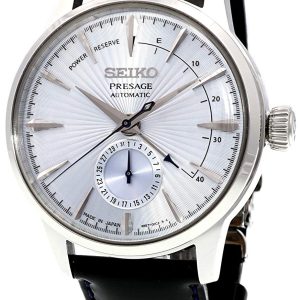 Seiko Herrklocka SSA343J1 Presage Silverfärgad/Läder Ø40.5 mm