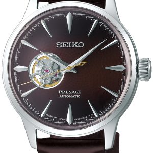 Seiko Herrklocka SSA407J1 Presage Brun/Läder Ø40.5 mm