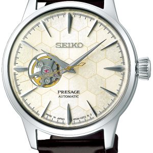 Seiko Herrklocka SSA409J1 Presage Vit/Läder Ø40.5 mm