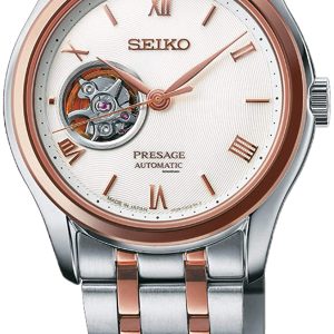 Seiko Herrklocka SSA412J1 Presage Vit/Roséguldstonat stål Ø38.3 mm