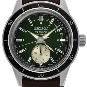 Seiko Herrklocka SSA451J1 Presage Grön/Läder Ø40.8 mm