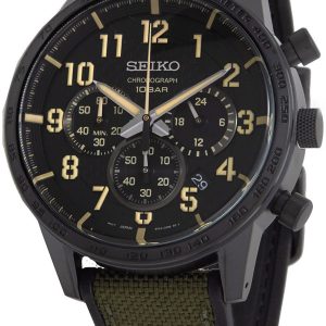 Seiko Herrklocka SSB369P1 Sport Svart/Gummi Ø45.2 mm