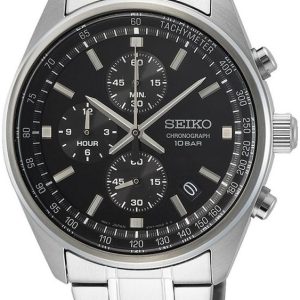 Seiko Herrklocka SSB379P1 Svart/Stål Ø42 mm