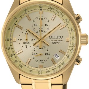 Seiko Herrklocka SSB382P1 Champagnefärgad/Gulguldtonat stål Ø42 mm