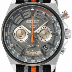 Seiko Herrklocka SSB403P1 Neo Sports Grå/Textil Ø41 mm