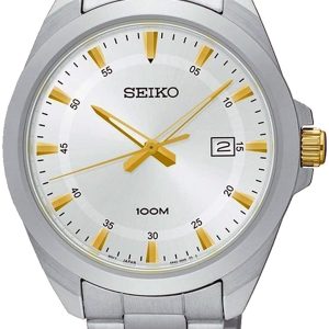 Seiko Herrklocka SUR211P1 Classic Silverfärgad/Gulguldtonat stål