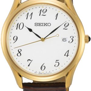 Seiko Herrklocka SUR306P1 Vit/Läder Ø39 mm