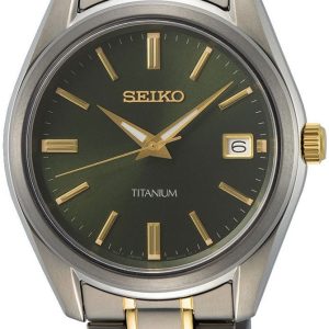 Seiko Herrklocka SUR377P1 Grön/Gulguldtonat stål Ø40.2 mm