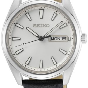 Seiko Herrklocka SUR447P1 Neo Classic Vit/Läder Ø40.2 mm