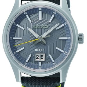 Seiko Herrklocka SUR543P1 Classic Grå/Textil Ø39 mm