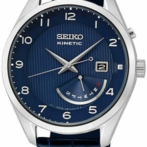 Seiko Kinetic Herrklocka SRN061P1 Blå/Läder Ø42 mm