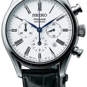 Seiko Presage Herrklocka SRQ023J1 Vit/Läder Ø42 mm