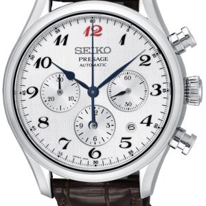 Seiko Presage Herrklocka SRQ025J1 Silverfärgad/Läder Ø42 mm