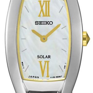 Seiko Solar Damklocka SUP312P1 Vit/Gulguldtonat stål