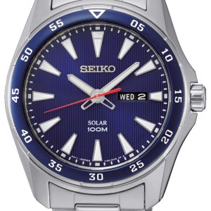 Seiko Solar Herrklocka SNE391P1 Blå/Stål Ø44 mm