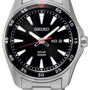 Seiko Solar Herrklocka SNE393P1 Svart/Stål Ø43 mm