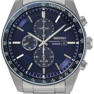 Seiko Solar Herrklocka SSC719P1 Blå/Stål Ø43.2 mm