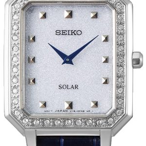 Seiko Solar Herrklocka SUP429P1 Vit/Läder