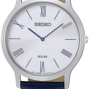 Seiko Solar Herrklocka SUP857P1 Vit/Läder Ø38 mm