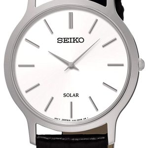 Seiko Solar Herrklocka SUP873P1 Vit/Läder Ø37.8 mm