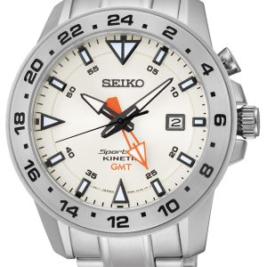 Seiko Sportura Herrklocka SUN025P1 Vit/Stål Ø46 mm