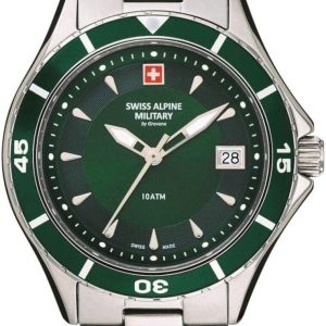 Swiss Alpine Military Damklocka 7740.1134 Nautilus Grön/Stål Ø36 mm