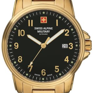 Swiss Alpine Military Herrklocka 7011.1117 Classic Svart/Gulguldtonat