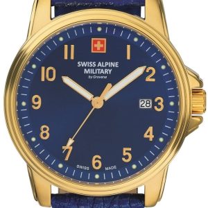 Swiss Alpine Military Herrklocka 7011.1515 Classic Blå/Läder Ø40 mm