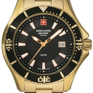 Swiss Alpine Military Herrklocka 7040.1117 Classic Svart/Gulguldtonat