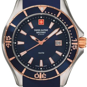 Swiss Alpine Military Herrklocka 7040.1855 Nautilus Blå/Gummi Ø44 mm