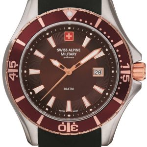 Swiss Alpine Military Herrklocka 7040.1856 Nautilus Brun/Gummi Ø44 mm