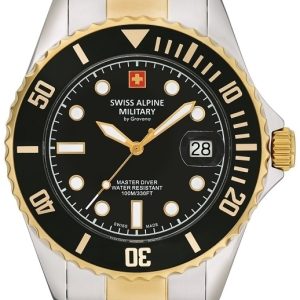 Swiss Alpine Military Herrklocka 7053.1147 Master Diver Svart/Stål