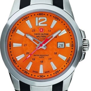 Swiss Alpine Military Herrklocka 7058.1839 Combat Air Orange/Gummi