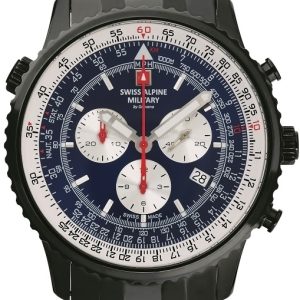 Swiss Alpine Military Herrklocka 7078.9175 Spirit Chrono Blå/Stål