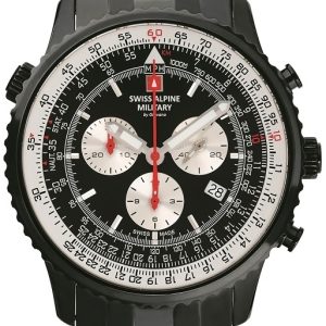 Swiss Alpine Military Herrklocka 7078.9177 Spirit Chrono Svart/Stål