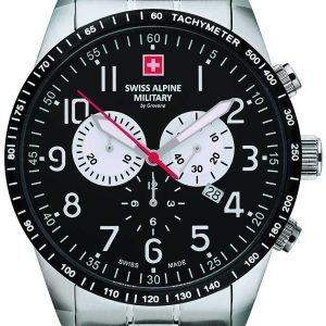 Swiss Alpine Military Herrklocka 7082.9137 Classic Svart/Stål Ø45 mm