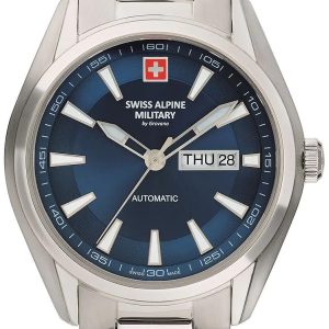 Swiss Alpine Military Herrklocka 7090.2135 Automatic Blå/Stål Ø43