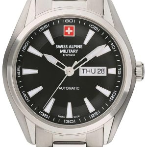 Swiss Alpine Military Herrklocka 7090.2137 Automatic Svart/Stål Ø43