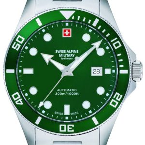 Swiss Alpine Military Herrklocka 7095.2134 Deep Sea Diver Grön/Stål