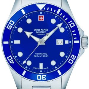 Swiss Alpine Military Herrklocka 7095.2135 Deep Sea Diver Blå/Stål