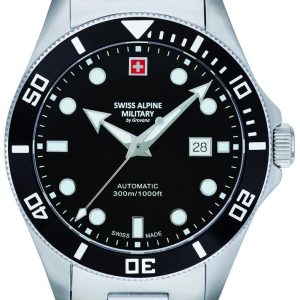 Swiss Alpine Military Herrklocka 7095.2137 Deep Sea Diver Svart/Stål