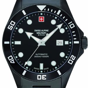 Swiss Alpine Military Herrklocka 7095.2177 Deep Sea Diver Svart/Stål